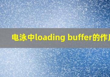 电泳中loading buffer的作用